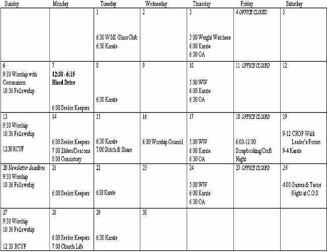 April 2008 Calendar