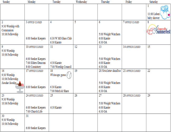 August 2009 Calendar - Click to enlarge